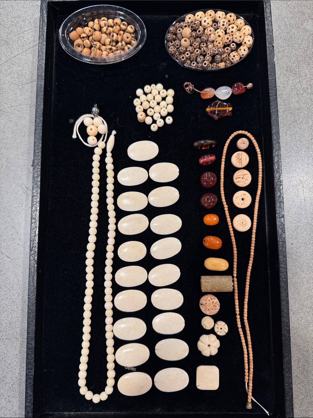 Vintage Bone & Gemstone Jewelry Lot